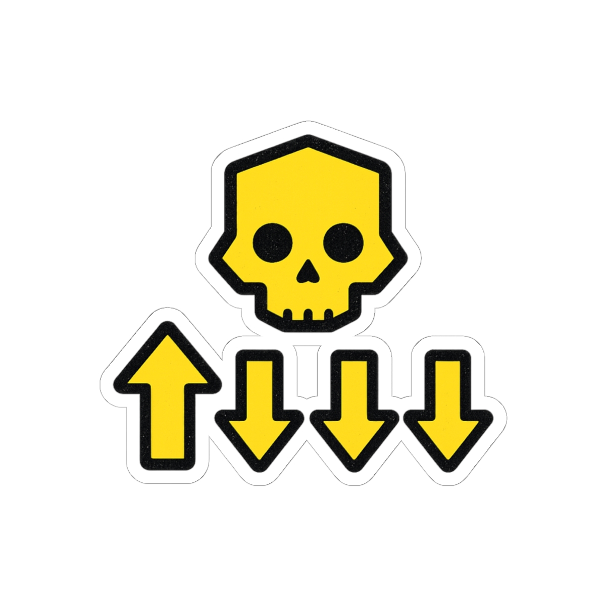 500kg Skull Strength Sticker | Bold Powerlifting Decal