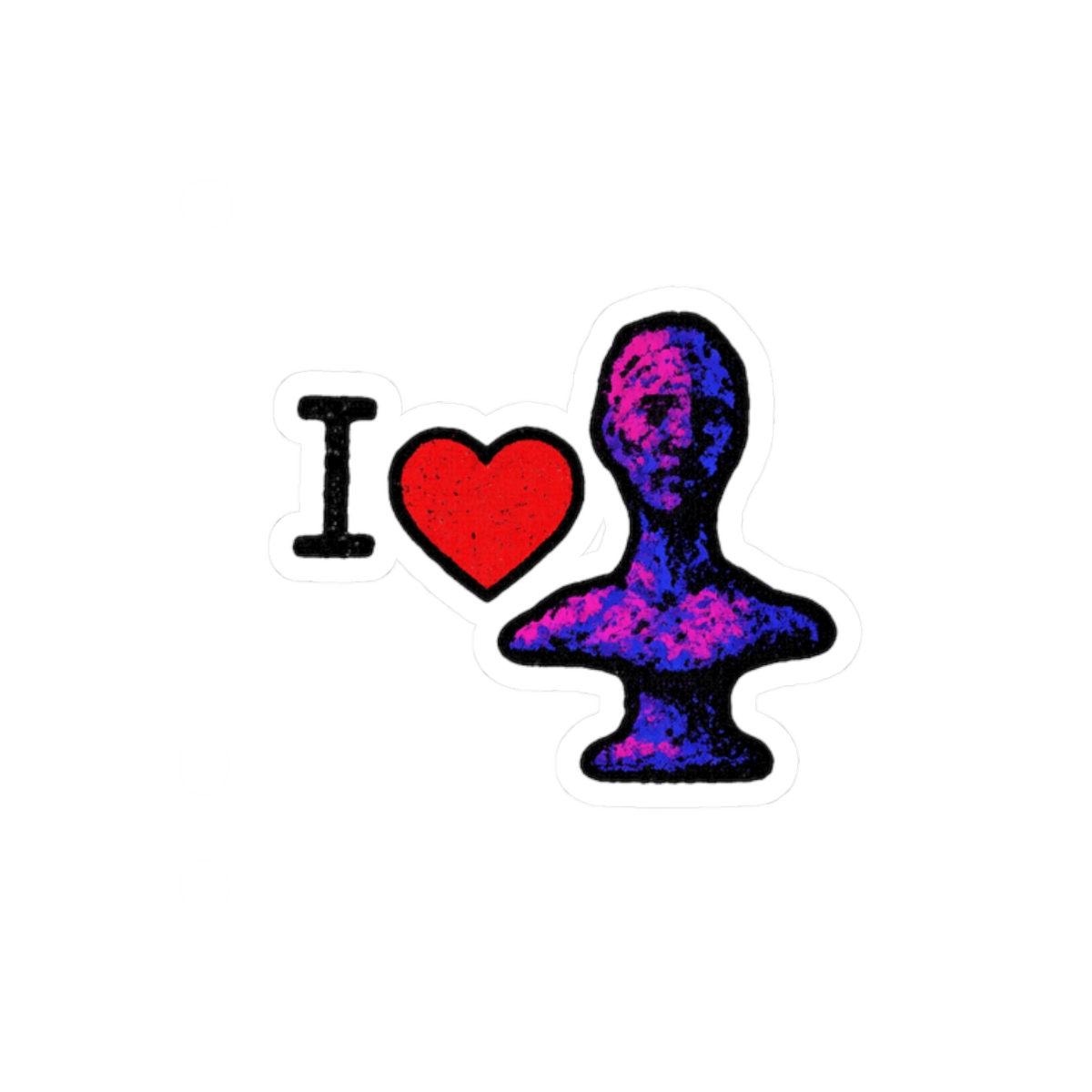 I Heart Pink Rock Sticker | Cute Vinyl Decal - alternate angle 3, merchandise
