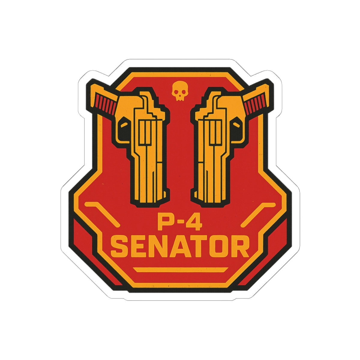 Trusty P-4 Senator Retro Sci-Fi Sticker | Bold Vinyl Decal - alternate angle 2, merchandise