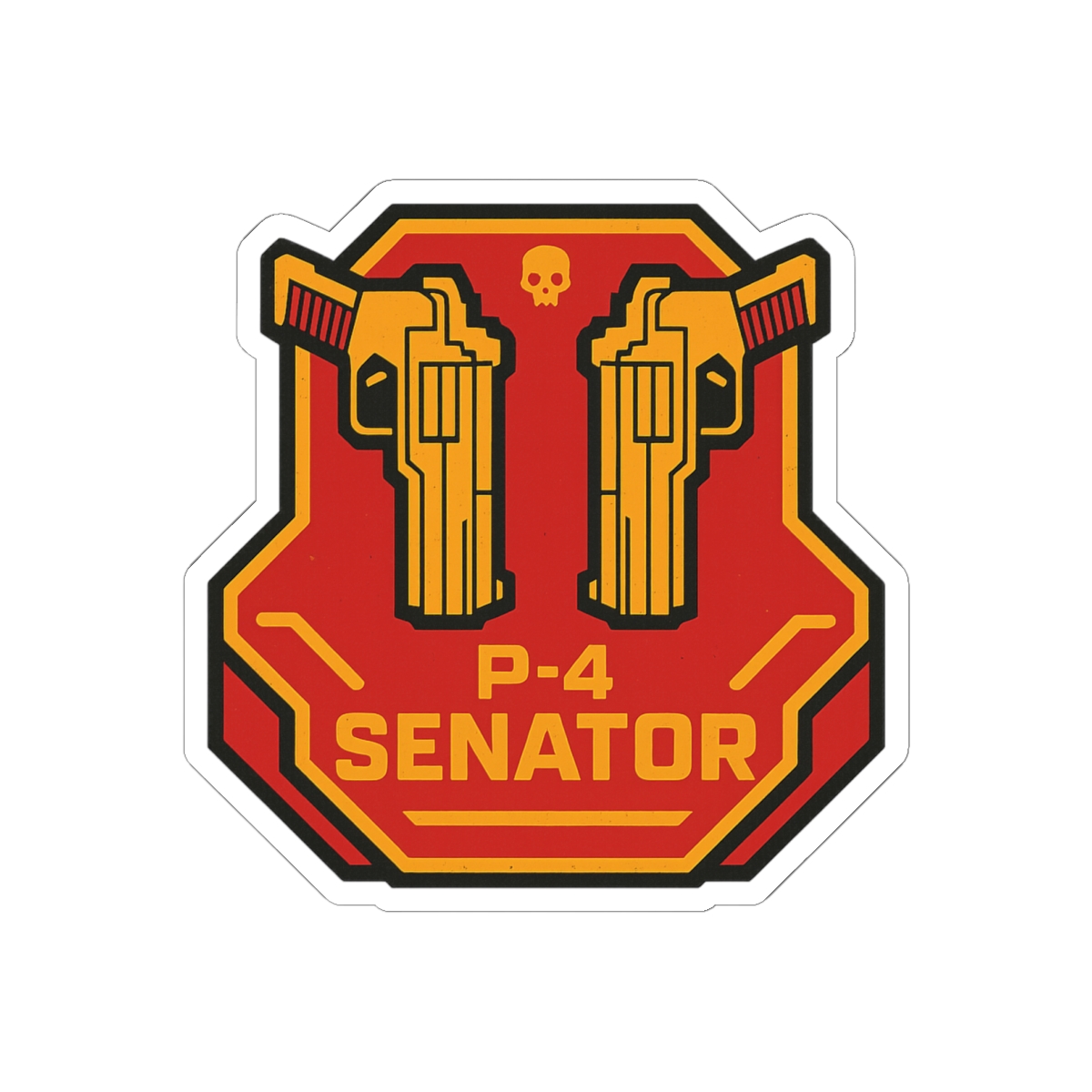 Trusty P-4 Senator Retro Sci-Fi Sticker | Bold Vinyl Decal