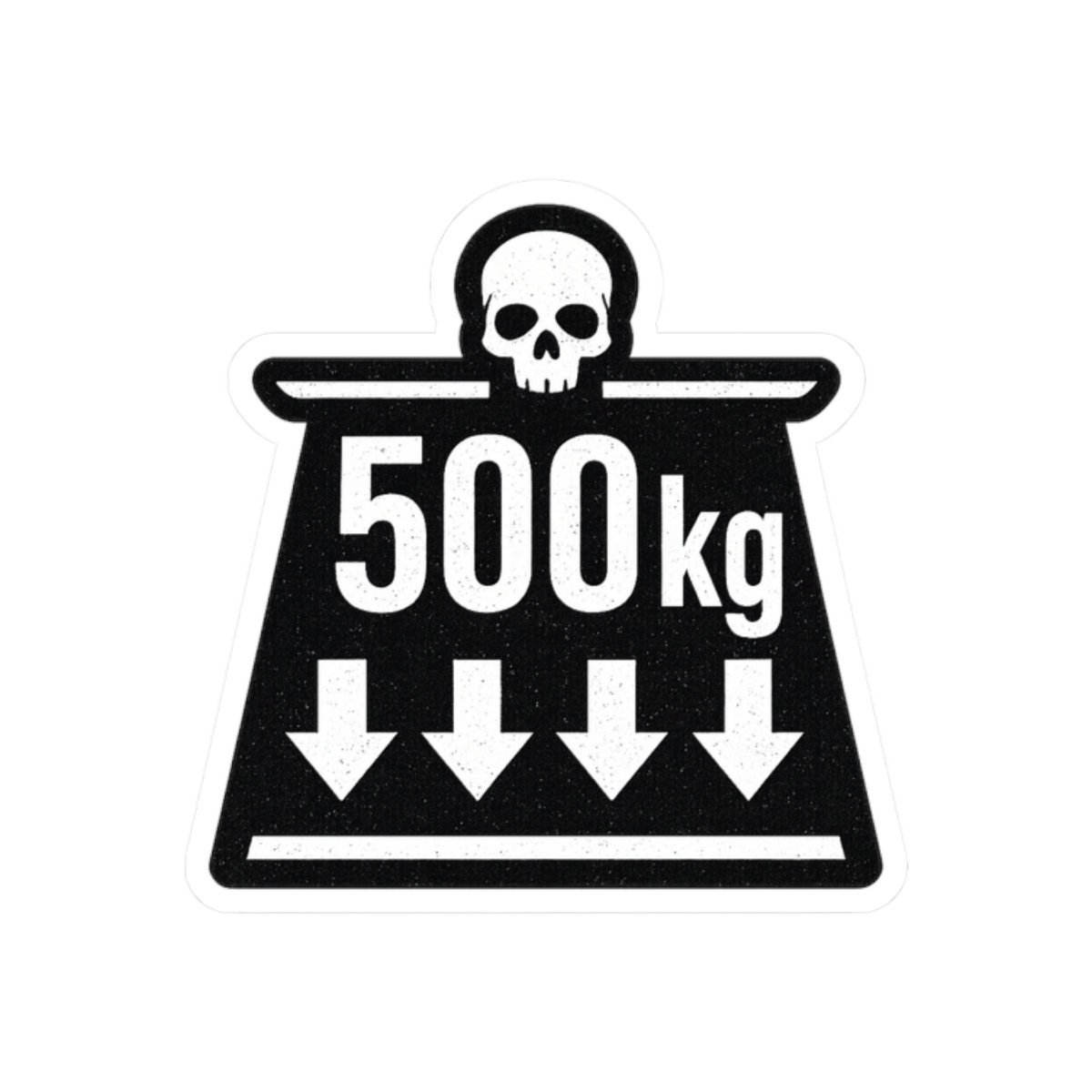 500kg Insignia Bold Sticker | Gym Power Vinyl Decal - alternate angle 3, merchandise