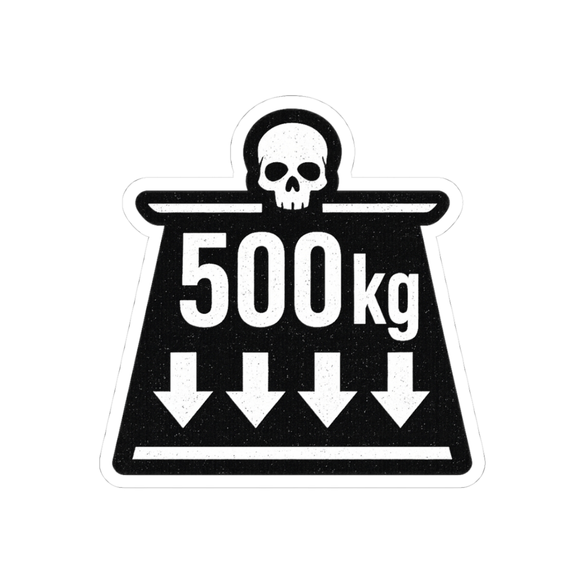 500kg Insignia Bold Sticker | Gym Power Vinyl Decal - alternate angle 1, merchandise