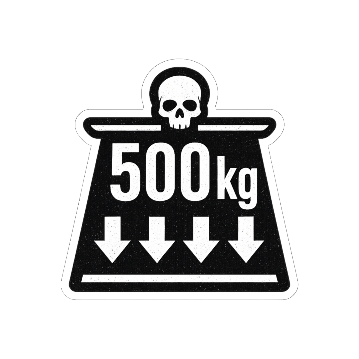 500kg Insignia Bold Sticker | Gym Power Vinyl Decal