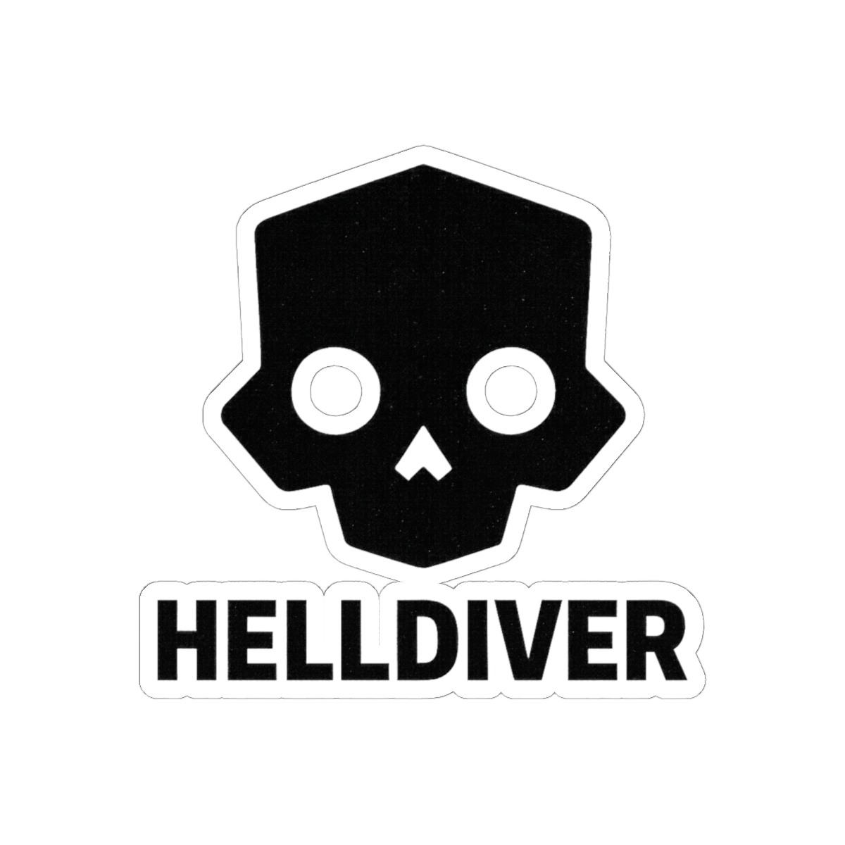 Helldivers Skull Bold Sticker | Gaming Vinyl Decal