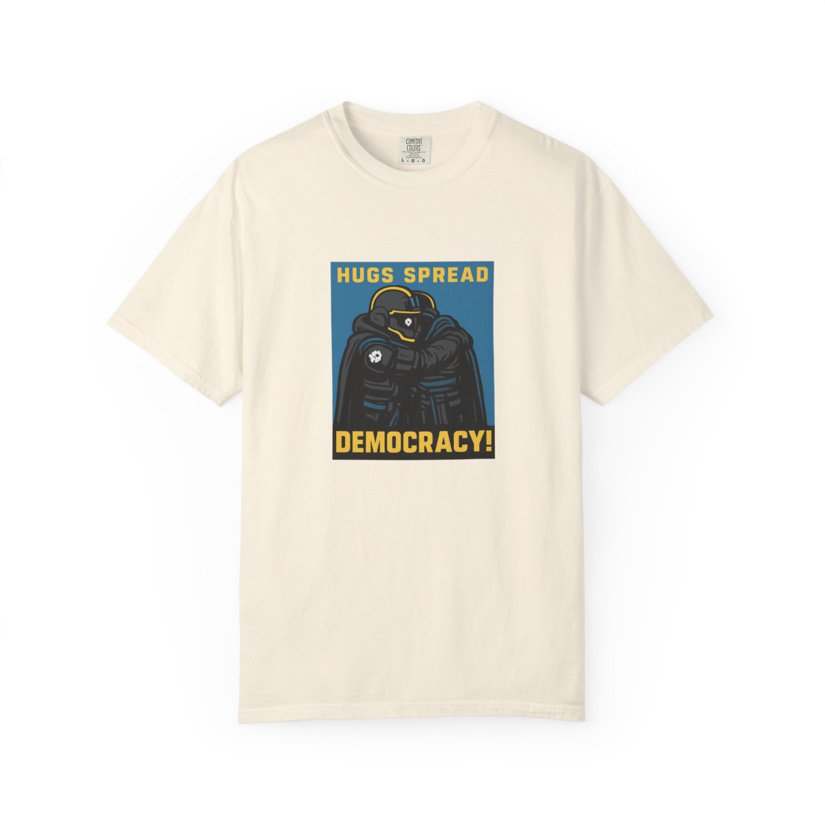 Helldivers For Democracy Satirical Gamer T-Shirt - alternate angle 5, merchandise