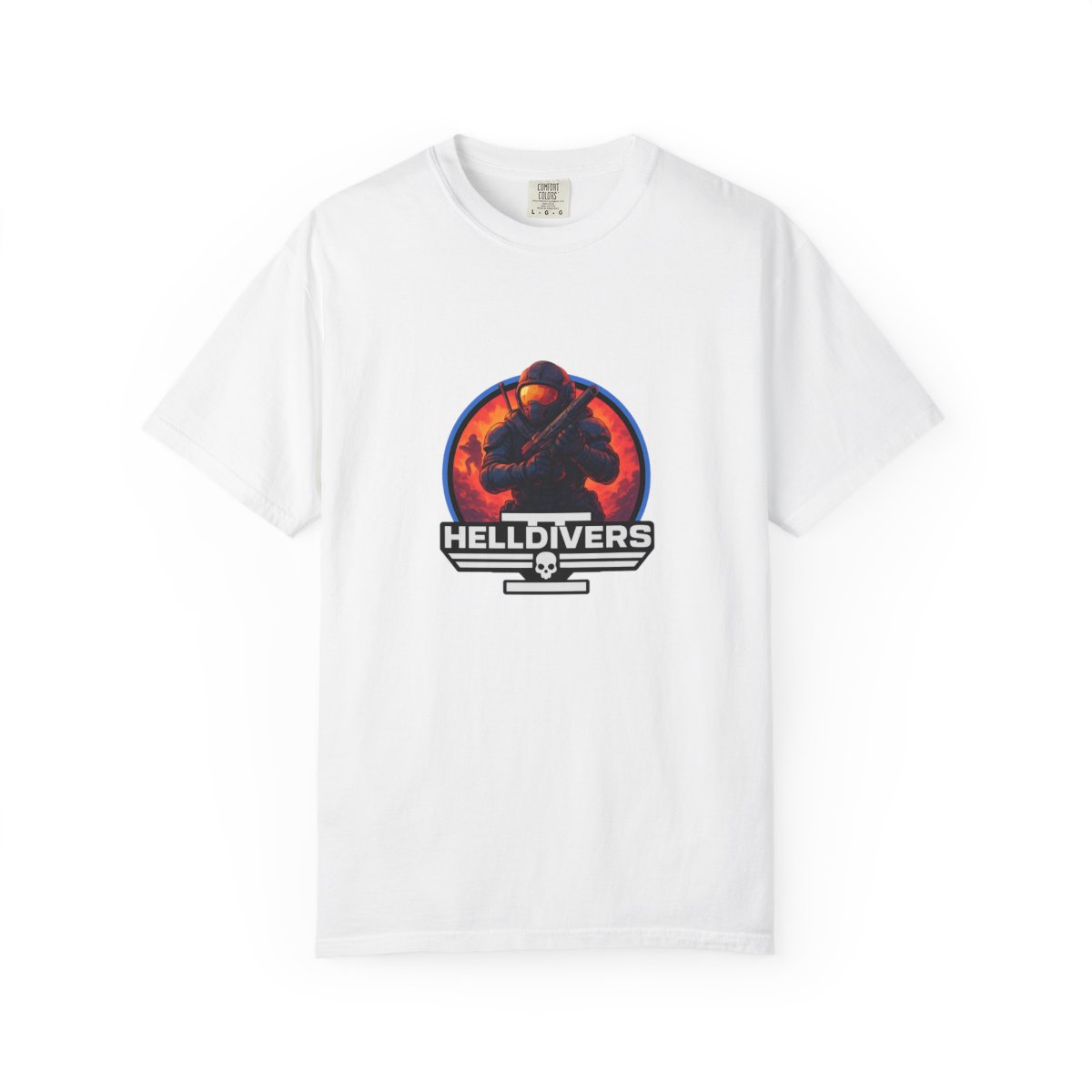 Helldivers Super Earth Democracy Defender T-Shirt - alternate angle 5, merchandise