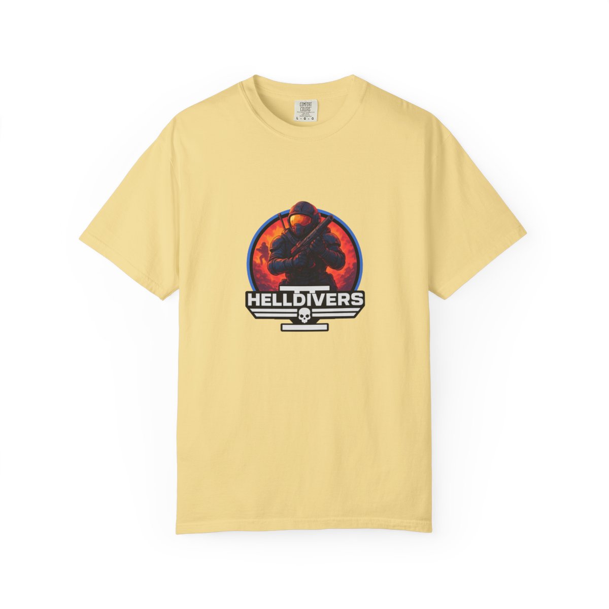 Helldivers Super Earth Democracy Defender T-Shirt - alternate angle 3, merchandise