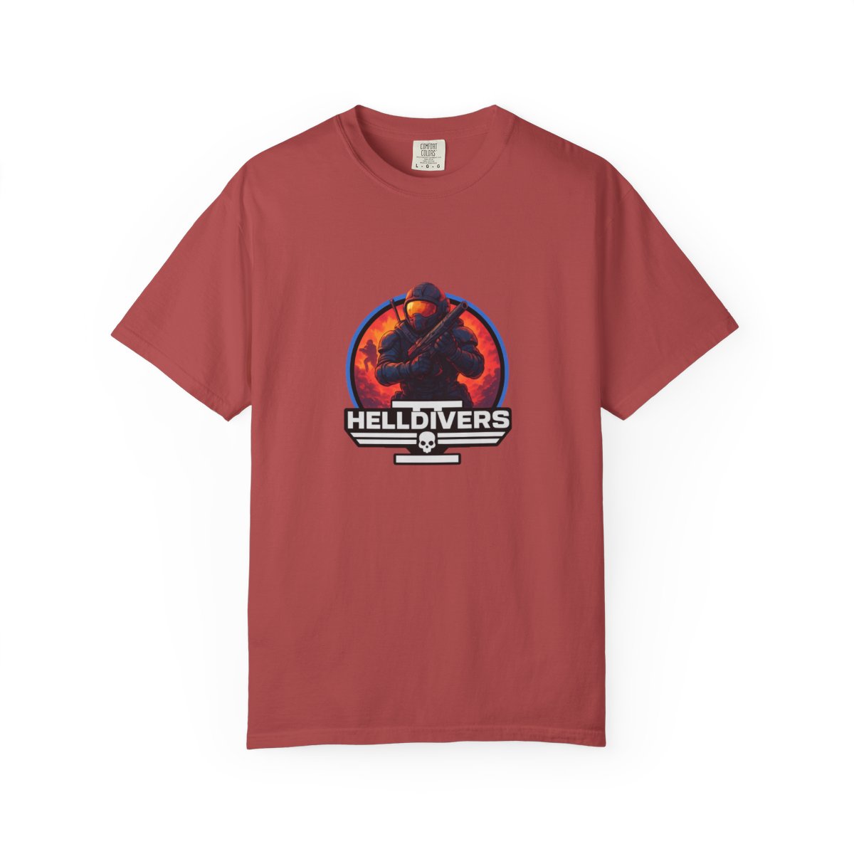 Helldivers Super Earth Democracy Defender T-Shirt - alternate angle 4, merchandise