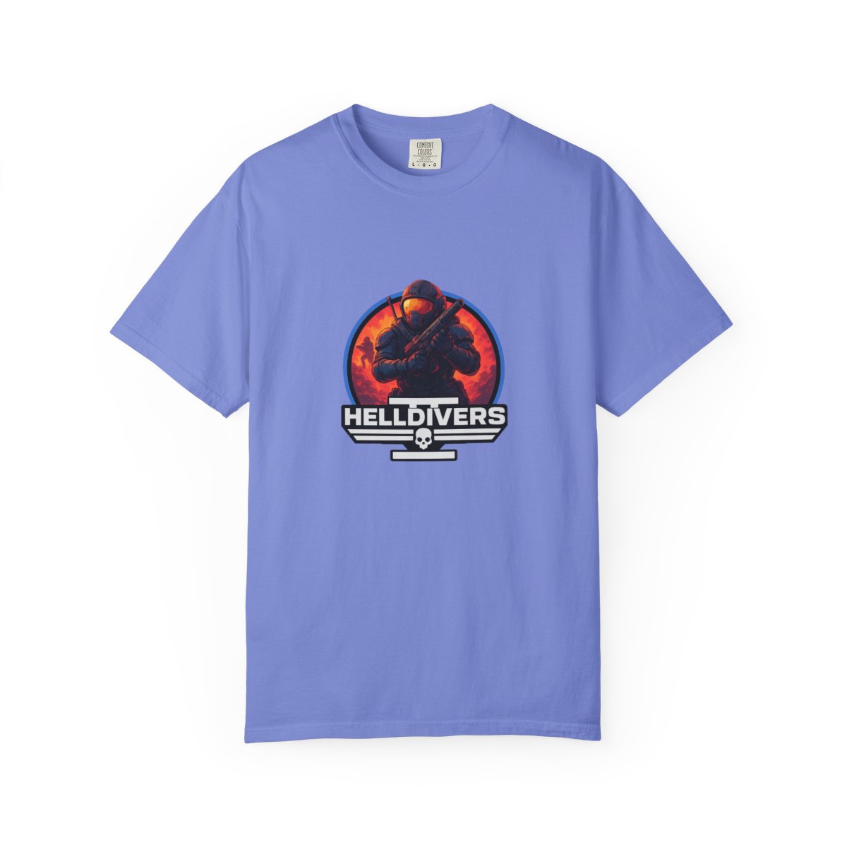 Helldivers Super Earth Democracy Defender T-Shirt - alternate angle 2, merchandise