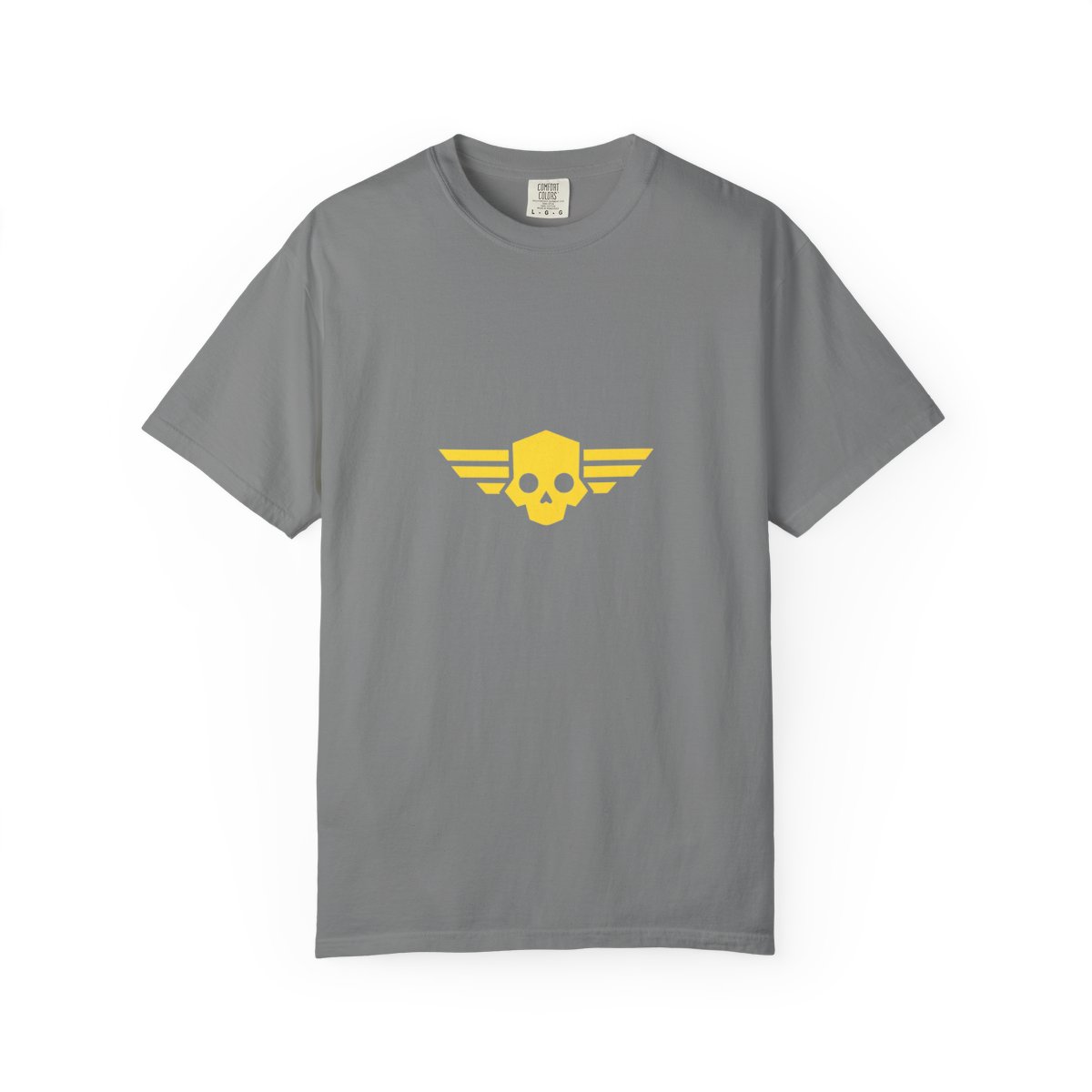 Helldivers Skull Logo Militaristic T-Shirt - alternate angle 3, merchandise