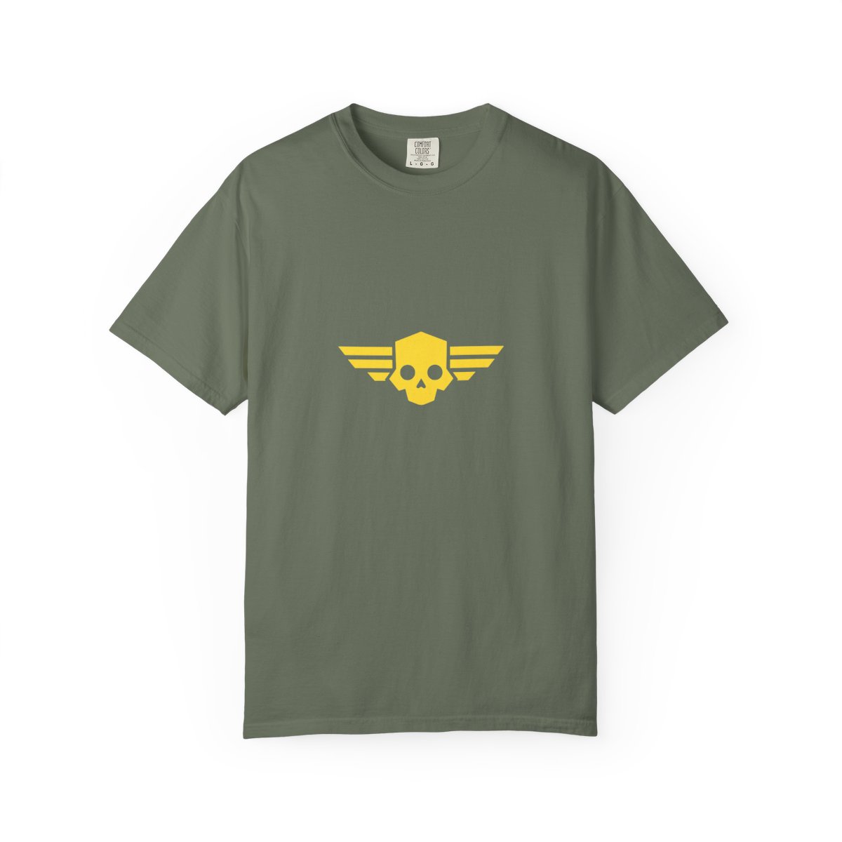 Helldivers Skull Logo Militaristic T-Shirt - alternate angle 4, merchandise