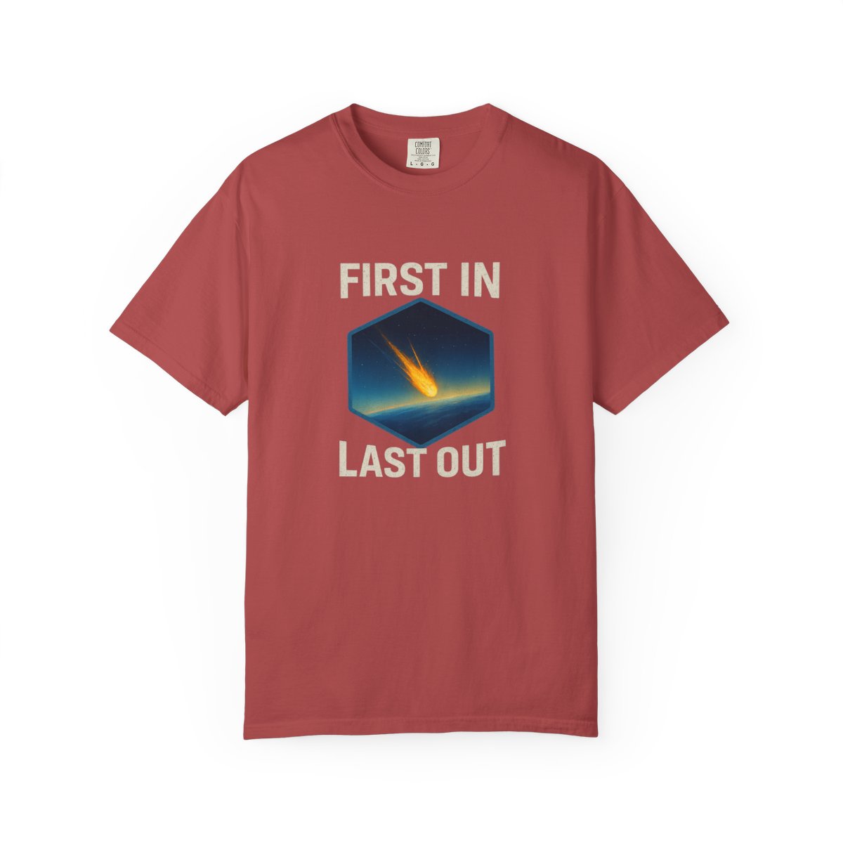 First In Last Out Cosmic Meteor T-Shirt - alternate angle 3, merchandise