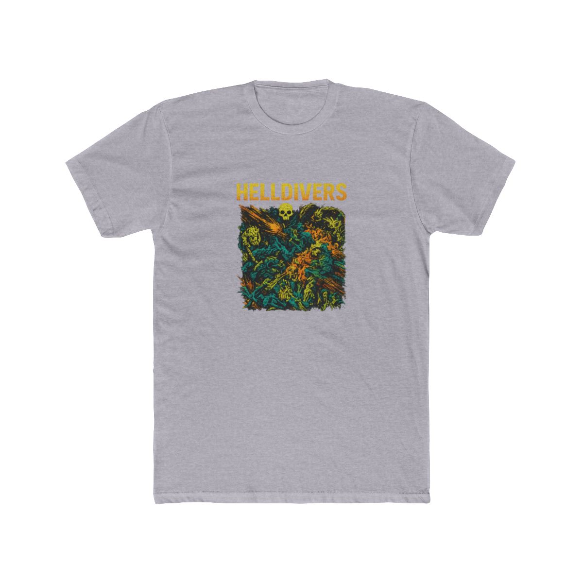 Helldivers Neon Skull Acid Wash T-Shirt - alternate angle 2, merchandise