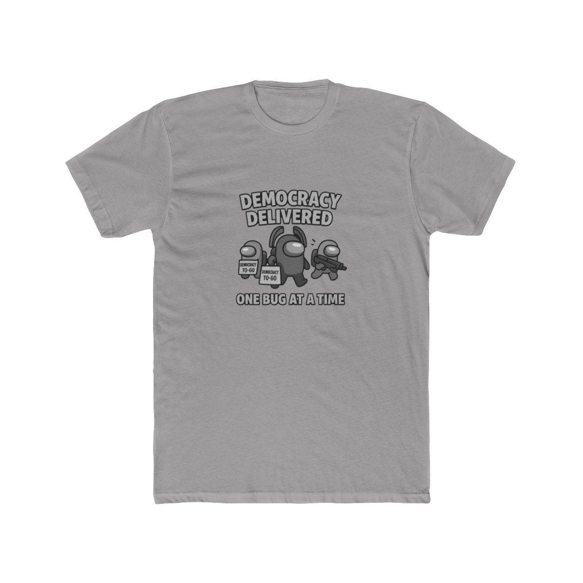 Democracy Delivered Patriotic Humor T Shirt - alternate angle 2, merchandise