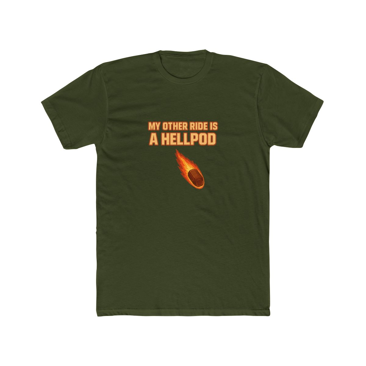 My other ride is a hellpod (orange) T-Shirt - alternate angle 2, merchandise