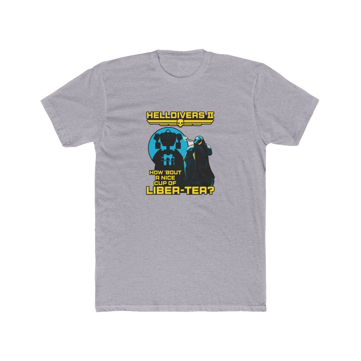 Helldivers Cup of Liber-tea Ultra Cotton T Shirt Tee - alternate angle 5, merchandise