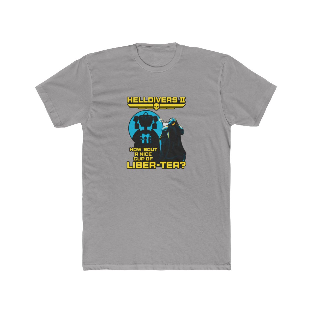 Helldivers Cup of Liber-tea Ultra Cotton T Shirt Tee - alternate angle 3, merchandise