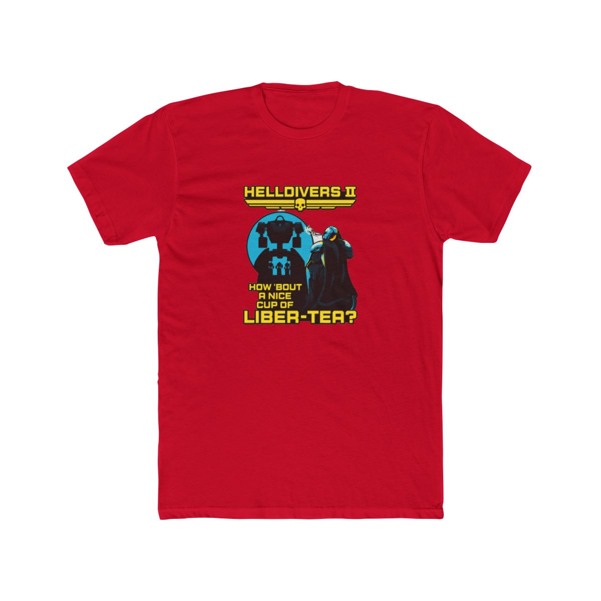 Helldivers Cup of Liber-tea Ultra Cotton T Shirt Tee - alternate angle 2, merchandise