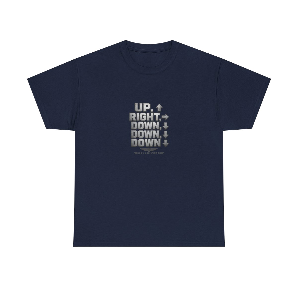 Helldivers "UP, RIGHT, DOWN, DOWN, DOWN" Unisex Tee - alternate angle 5, merchandise