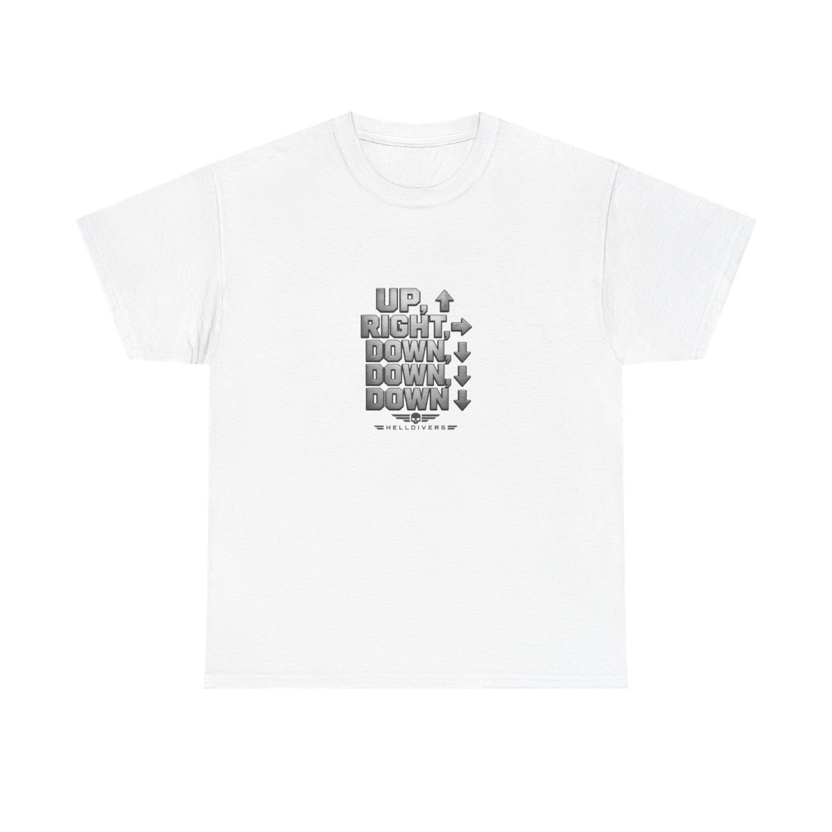 Helldivers "UP, RIGHT, DOWN, DOWN, DOWN" Unisex Tee - Official T-Shirts merchandise