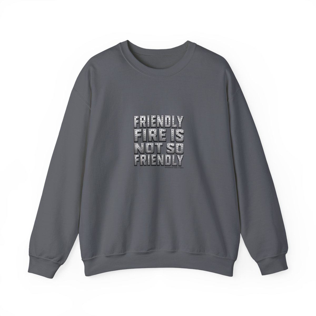 Helldivers "FRIENDLY FIRE IS NOT SO FRIENDLY" Crewneck - alternate angle 3, merchandise