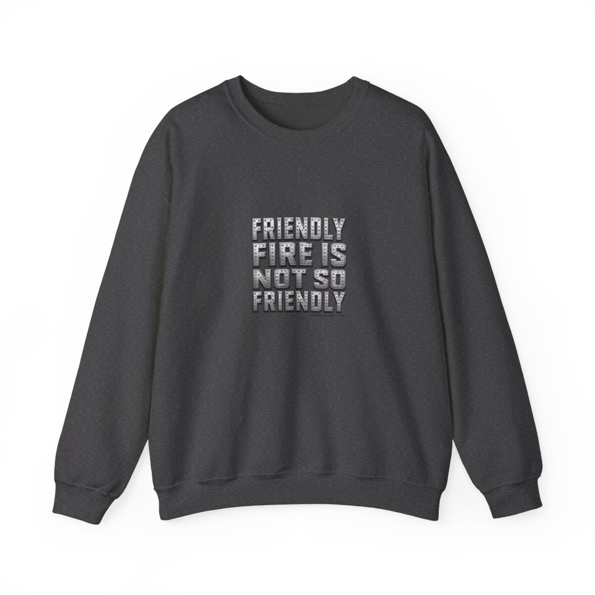 Helldivers "FRIENDLY FIRE IS NOT SO FRIENDLY" Crewneck - alternate angle 2, merchandise