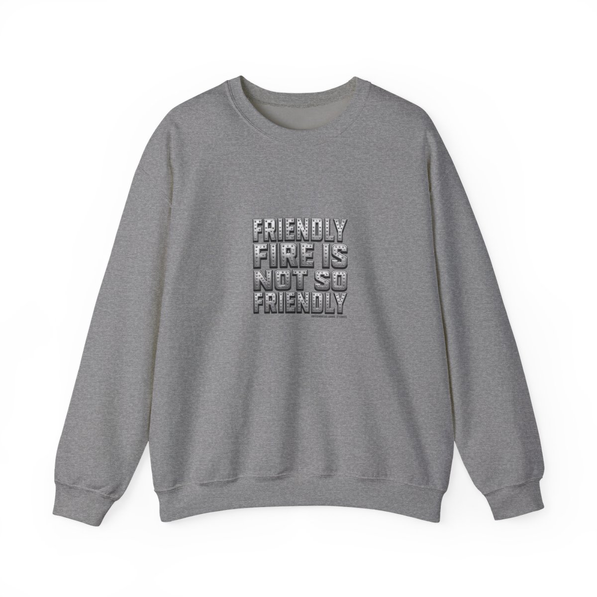 Helldivers "FRIENDLY FIRE IS NOT SO FRIENDLY" Crewneck - alternate angle 5, merchandise
