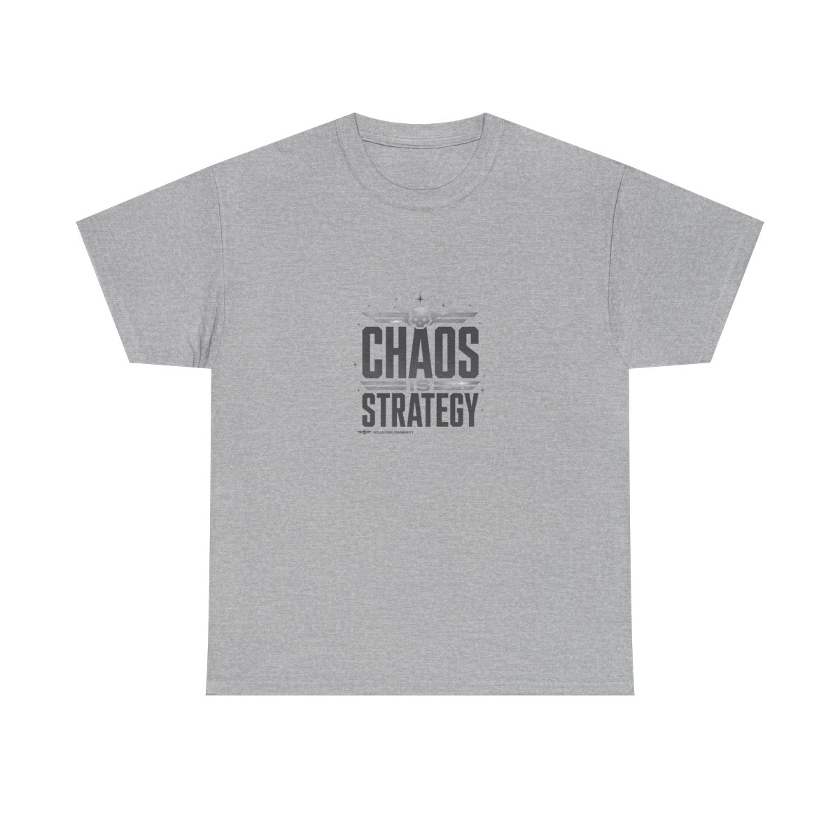 Helldivers "CHAOS IS STRATEGY" Unisex Tee - alternate angle 4, merchandise