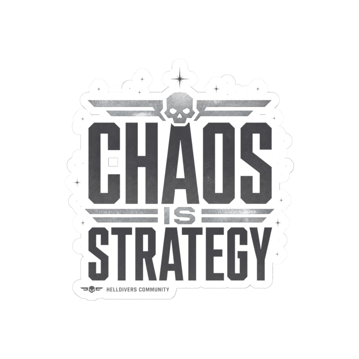 Helldivers "CHAOS IS STRATEGY" Sticker - Official Stickers merchandise