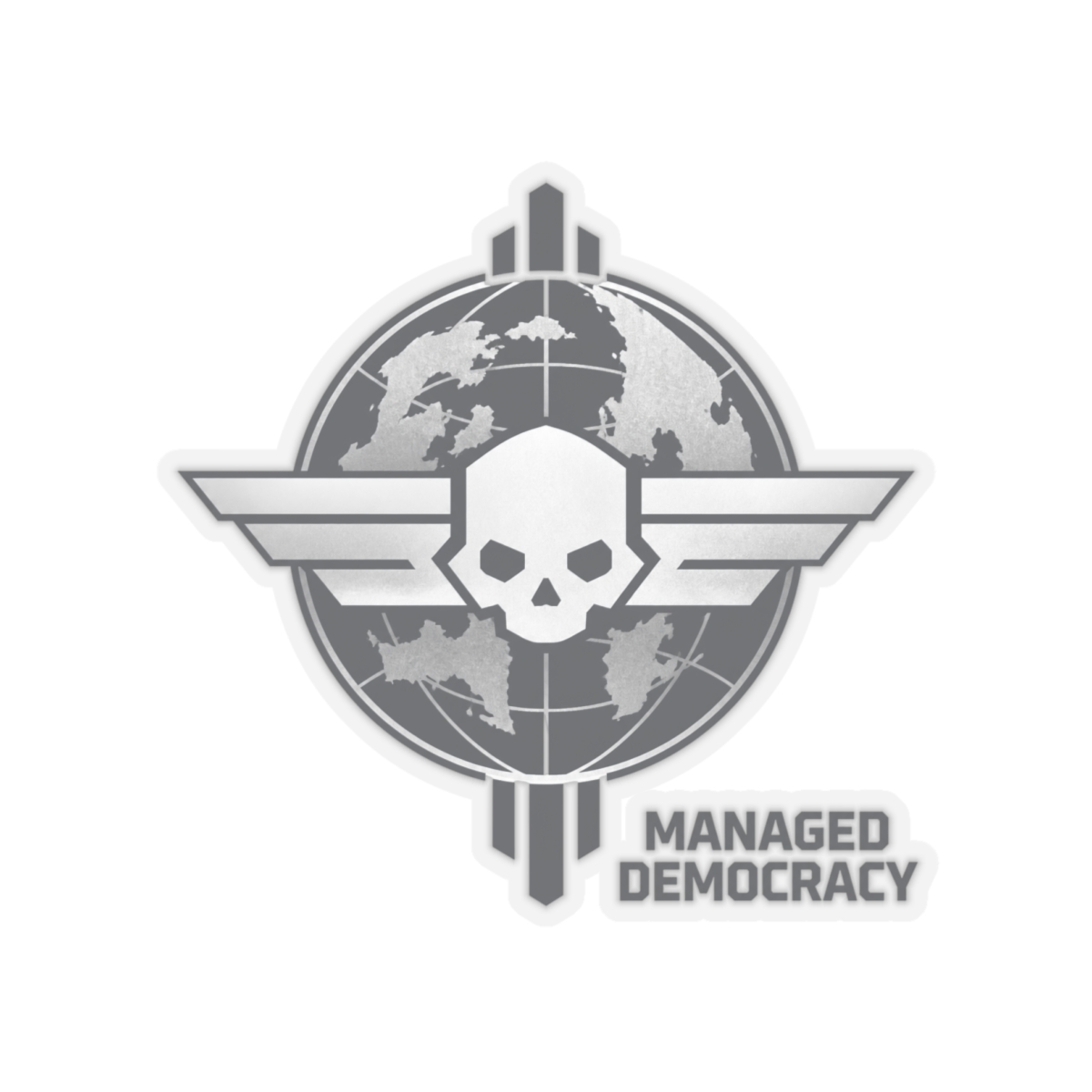 Helldivers "Super Earth" Sticker - alternate angle 3, merchandise